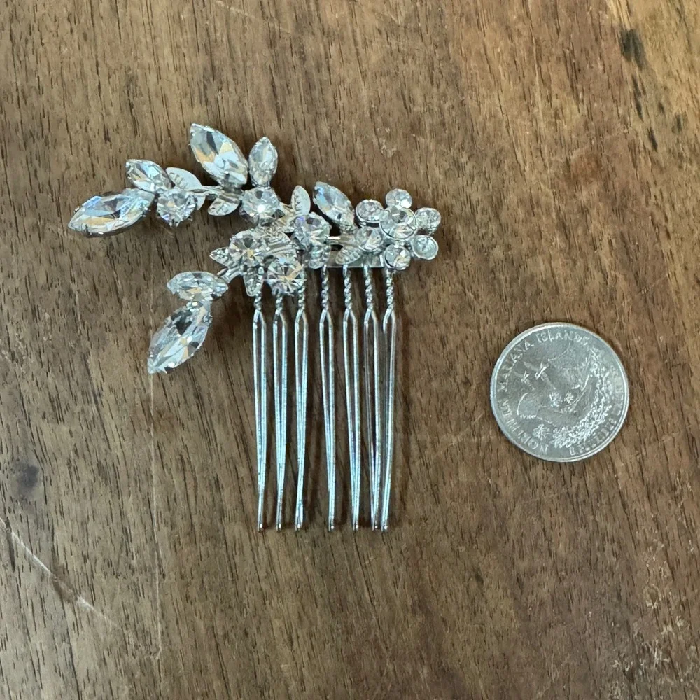 Clear Rhinestone Floral Formal‎ Hair Pin Prom Wedding Homecoming